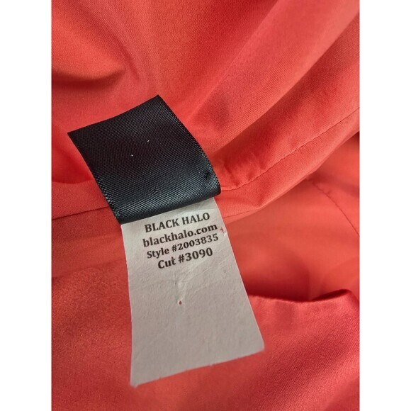 Black Halo Scarlet Red Jackie Satin Ruched‎ Cocktail Dress 8 Medium - Picture 11 of 11